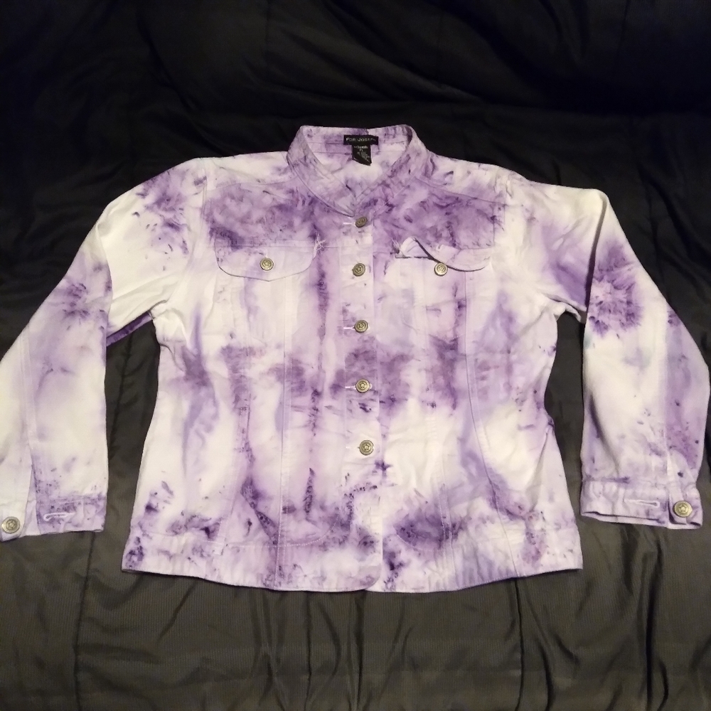 Tyedye Denim Jacket Sz Large
